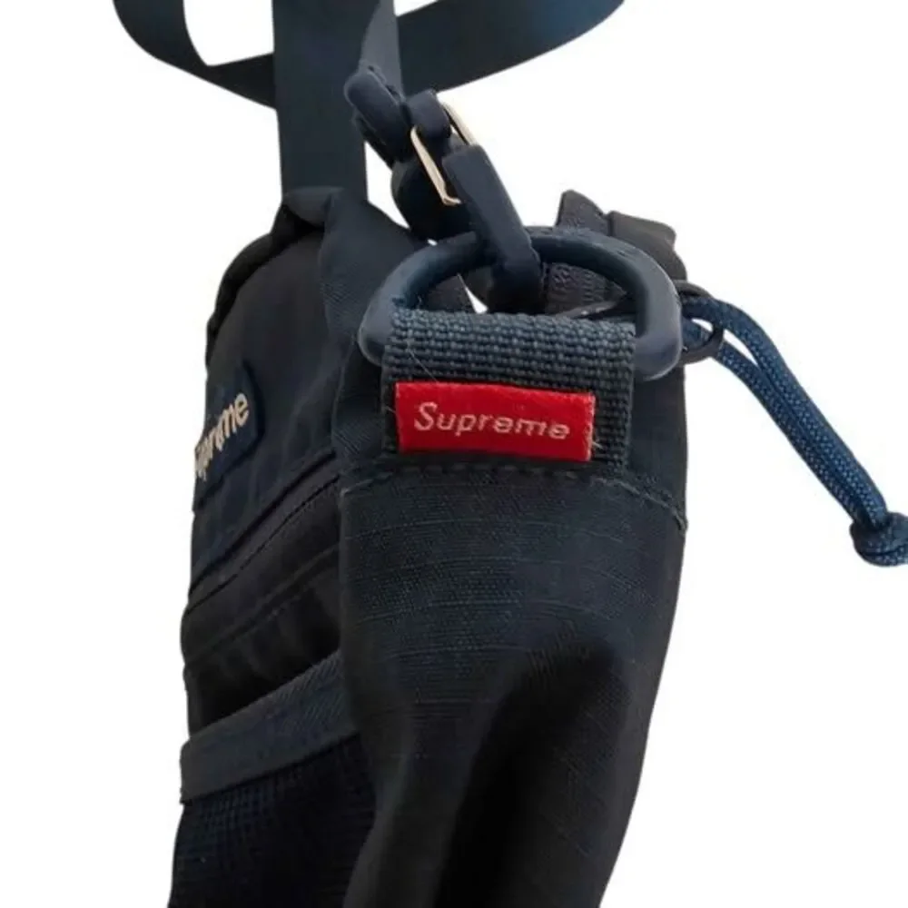 Supreme SS17 Small Shoulder Bag Cordura Fabric with Adjustable Strap Dark Blue
